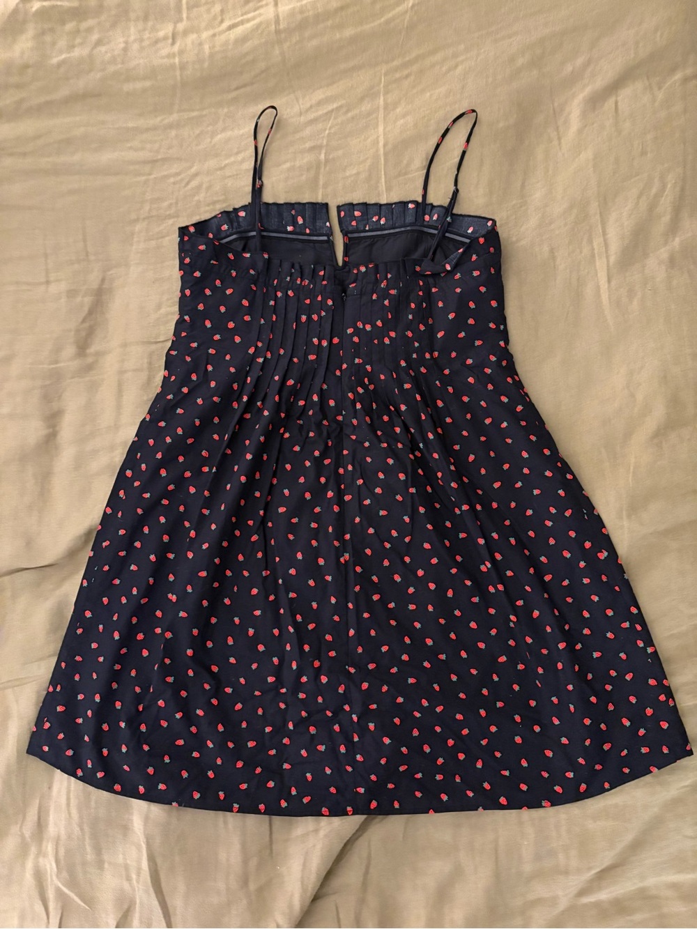 Madewell Black Spaghetti-Strap Dress with red strawberry print - Picture 2 of 3